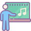 cute color style singing icon