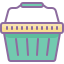 cute color style basket icon