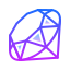 gradient style rubí lenguaje de programación icon