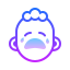 gradient style crying baby icon