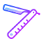 gradient style straight razor icon