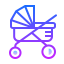 gradient style 유모차 icon