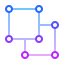 gradient style ungroup objects icon
