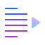 gradient style outdent icon