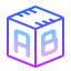 gradient style abc block icon