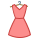 office m style dress front view icon