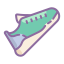 cute color style sneakers icon