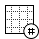 dotted style hashtag aktivitätsraster icon