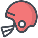pastel color style american football icon