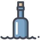 pastel color style flaschenpost icon