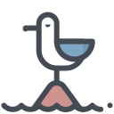 pastel color style albatros icon