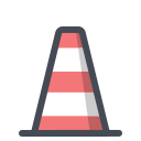 pastel color style under construction icon