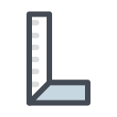 pastel color style angle tool icon