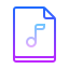 gradient style 오디오 파일 icon