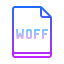 gradient style woff icon