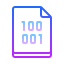 gradient style 바이너리 파일 icon