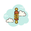 cloud style suspension dampers icon
