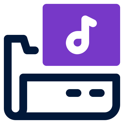 外部音楽ファイルとフォルダーの混合ラインソリッドヨギアプレリアント icon