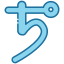 внешний-СВИНЦОВЫЙ-РУДА-алхимический-символ-bearicons-blue-bearicons icon