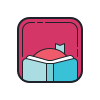 color hand drawn style libby icon