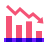 color glass style decrease icon
