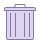 office m style trash can icon