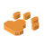 isometric color style dog paw icon