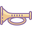 cute color style horn icon