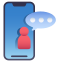 chat-mobile-externe-mobile-rabit-jes-flat-gradient-rabit-jes icon
