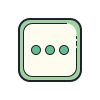 color hand drawn style dots loading icon