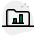 Bar graph folder isolated on white background icon