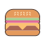 外部バーガー ミュージック フェスティバル フラティコン リニア カラー フラット アイコン icon