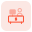 Cashier department with computer on a desk icon