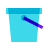 color glass style waterbucket icon