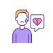 broken hearted man crying icon