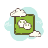 cloud style wechat icon