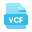 cute clipart style vcf icon