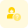 Woman with question mark, concept of receptionist for queries icon