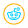 neon style reddit icon