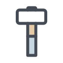 pastel color style sledgehammer icon