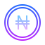 gradient style naira icon