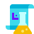 color glass style science application icon
