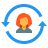 color style 라이프 사이클 여성 icon