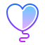 gradient style herzballon icon