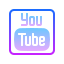 gradient style youtube squared icon