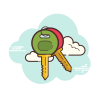 cloud style key icon
