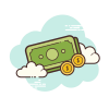 cloud style cash icon