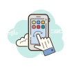 cloud style rotate icon