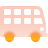 glassmorphism style double decker bus icon
