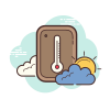 cloud style temperatur icon
